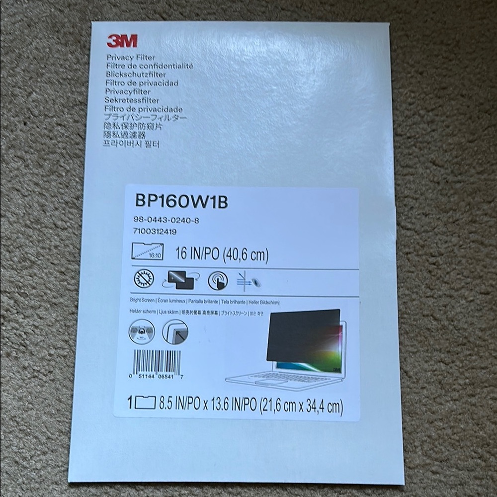3M Privacy Filter for 16-inch Monitor